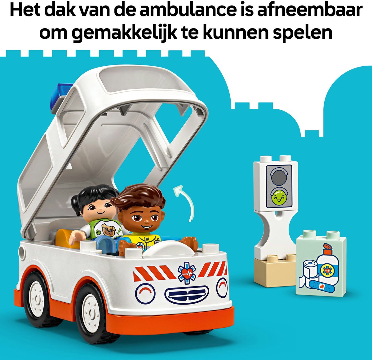 LEGO DUPLO Ambulance met chauffeur voor fantasiespel - 10447