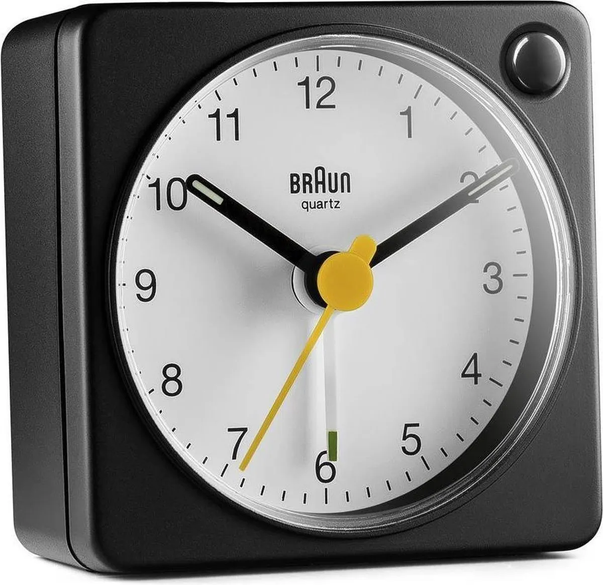 Braun BC02XBW Reis Wekker - Zwart/Wit