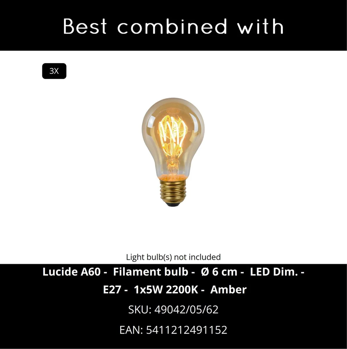 Lucide Gregory Hanglamp Ø34cm - 3xE27 - Beige