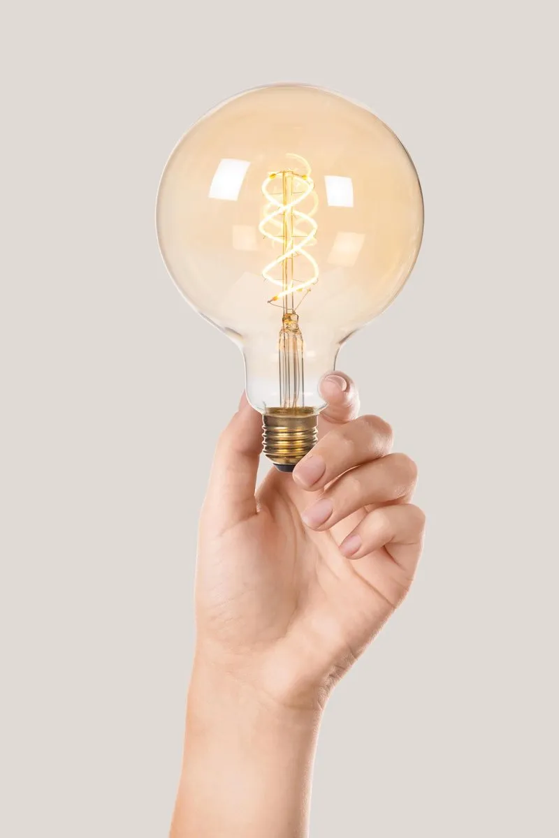 Lucide G125 LED Filamentlamp 4,9W 2200K - Amber