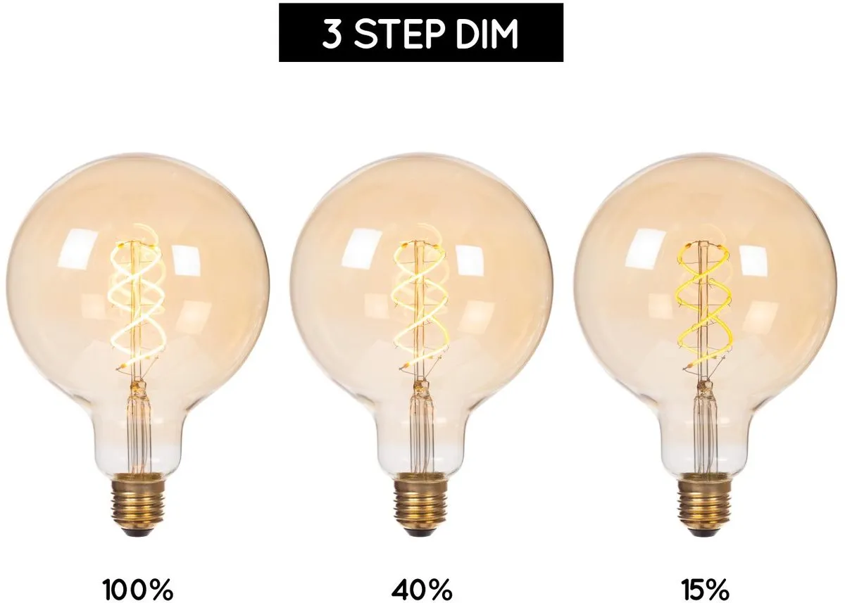 Lucide G125 LED Filamentlamp 4,9W 2200K - Amber