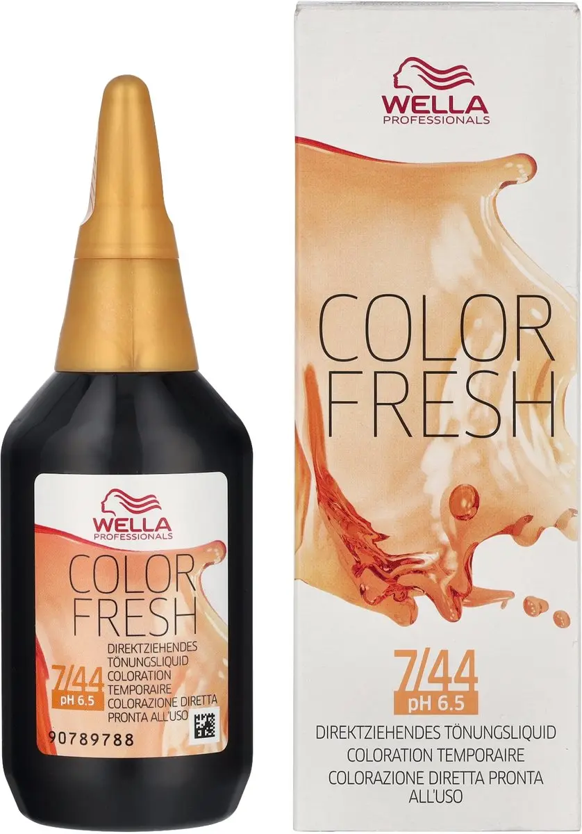 Wella Professionals Color Fresh Haarverf 7/44 - 75ml - Zwart