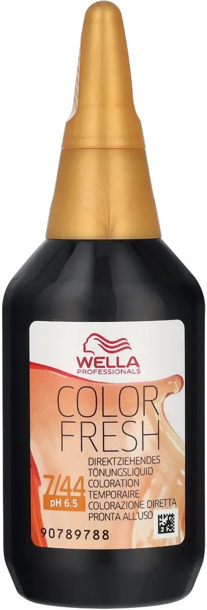 Wella Professionals Color Fresh Haarverf 7/44 - 75ml - Zwart