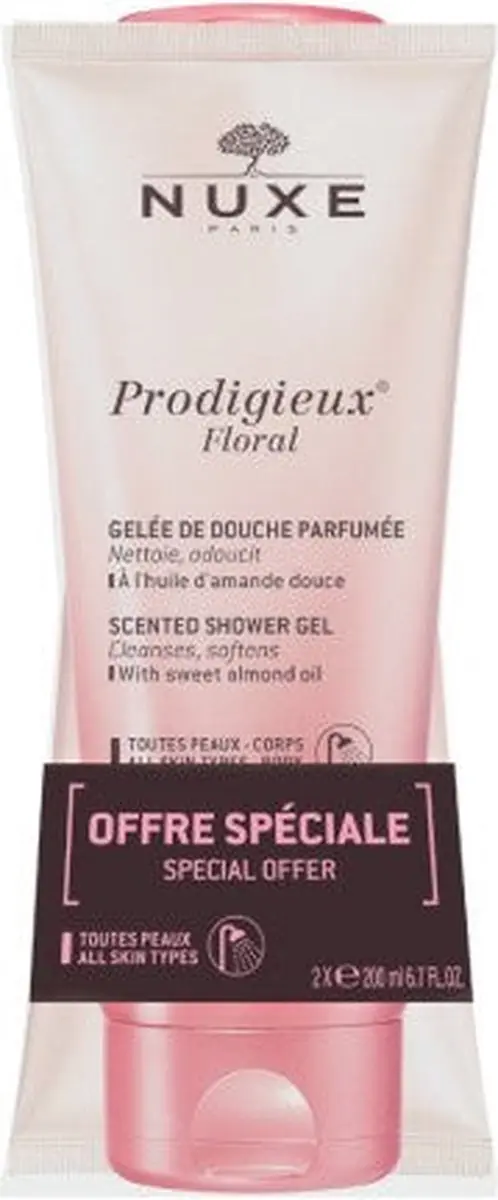 Nuxe Prodigieux Douchegel 2x200ml - Zoete amandelolie