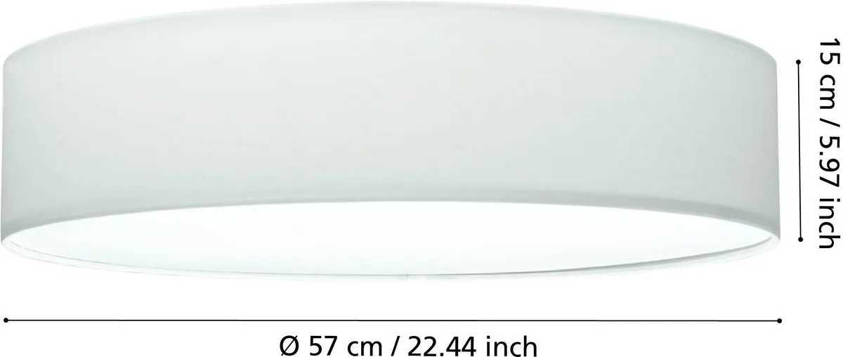 Eglo Pasteri Plafondlamp E27 57cm Wit