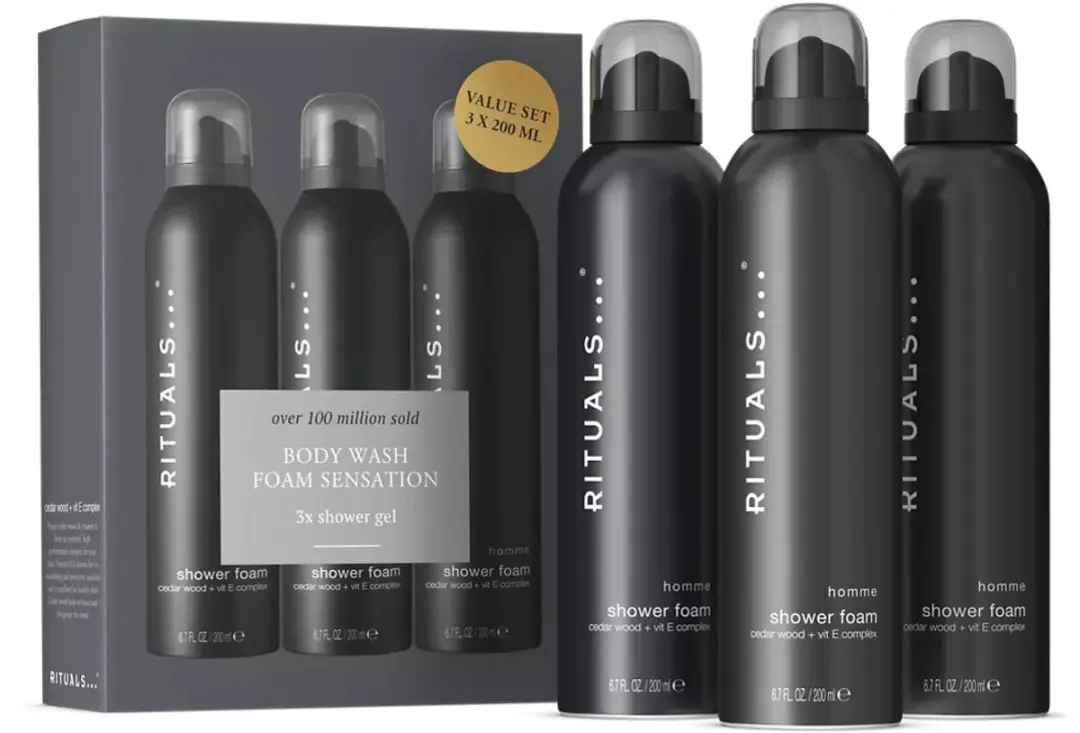 Rituals The Ritual of Homme Doucheschuim 600ml - 3 Stuks