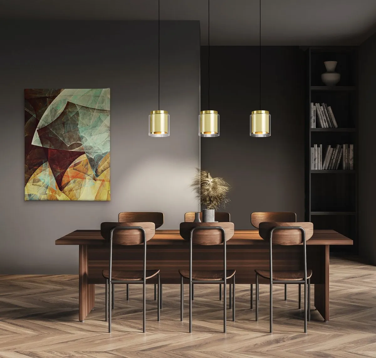 Eglo Lagunitas Hanglamp E27 - 3 Lichtpunten - 91cm - Zwart/Koper/Goud - afbeelding 6 van 6