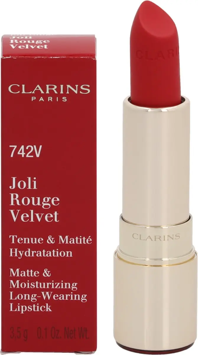 Clarins Joli Rouge Lippenstift 742V - Bruin - afbeelding 6 van 6