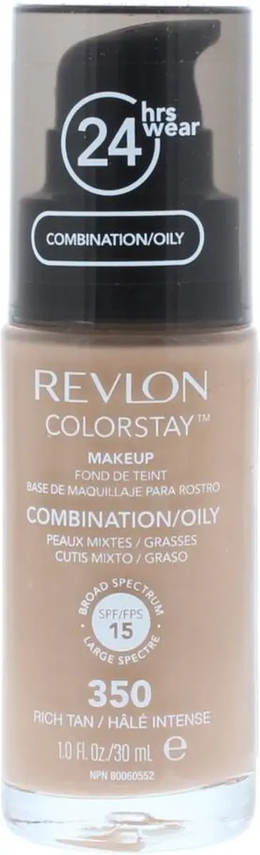Revlon Colorstay Foundation 350 Rich Tan - 30ml - afbeelding 6 van 6