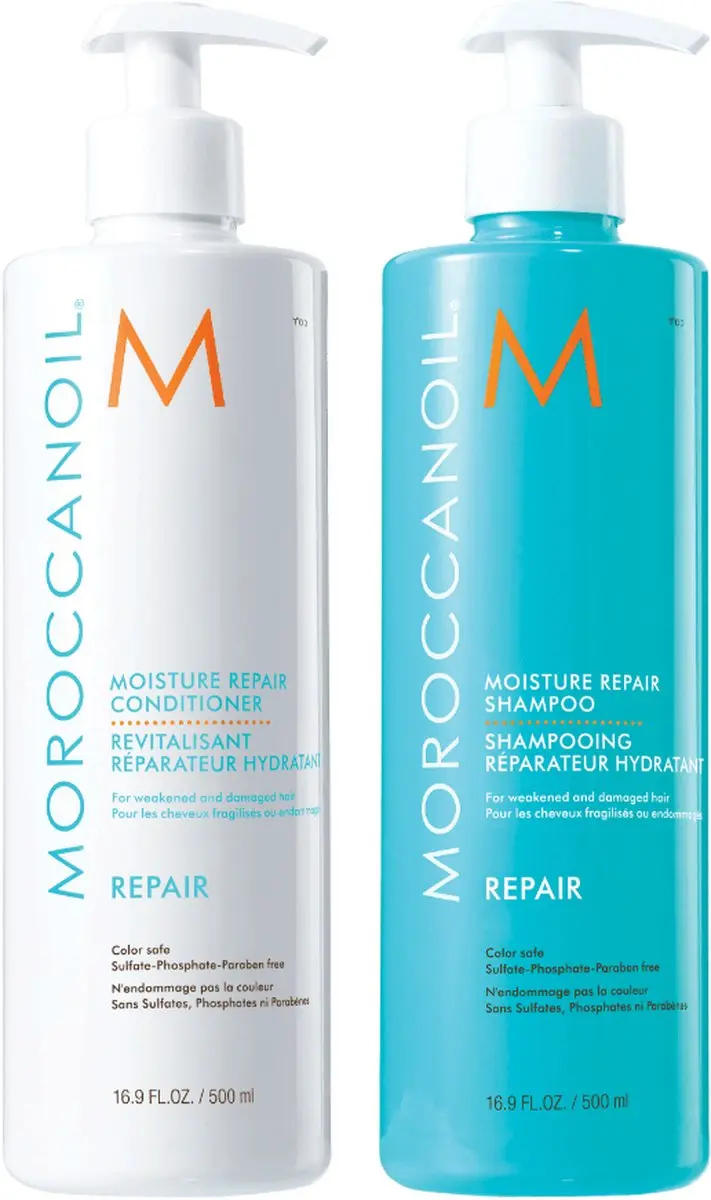 Moroccanoil Moisture Repair Duo 500ml - Conditioner & Shampoo - afbeelding 6 van 6