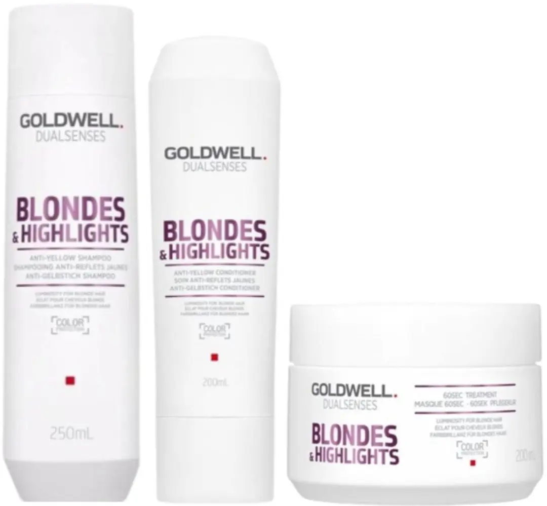 Goldwell Dualsenses Blondes & Highlights Anti-Yellow XL Set - 3 Stuks