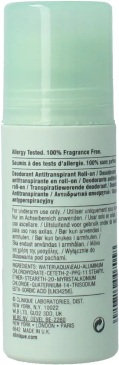 Clinique Dry-Form Antiperspirant Deodorant Roller 75ml
