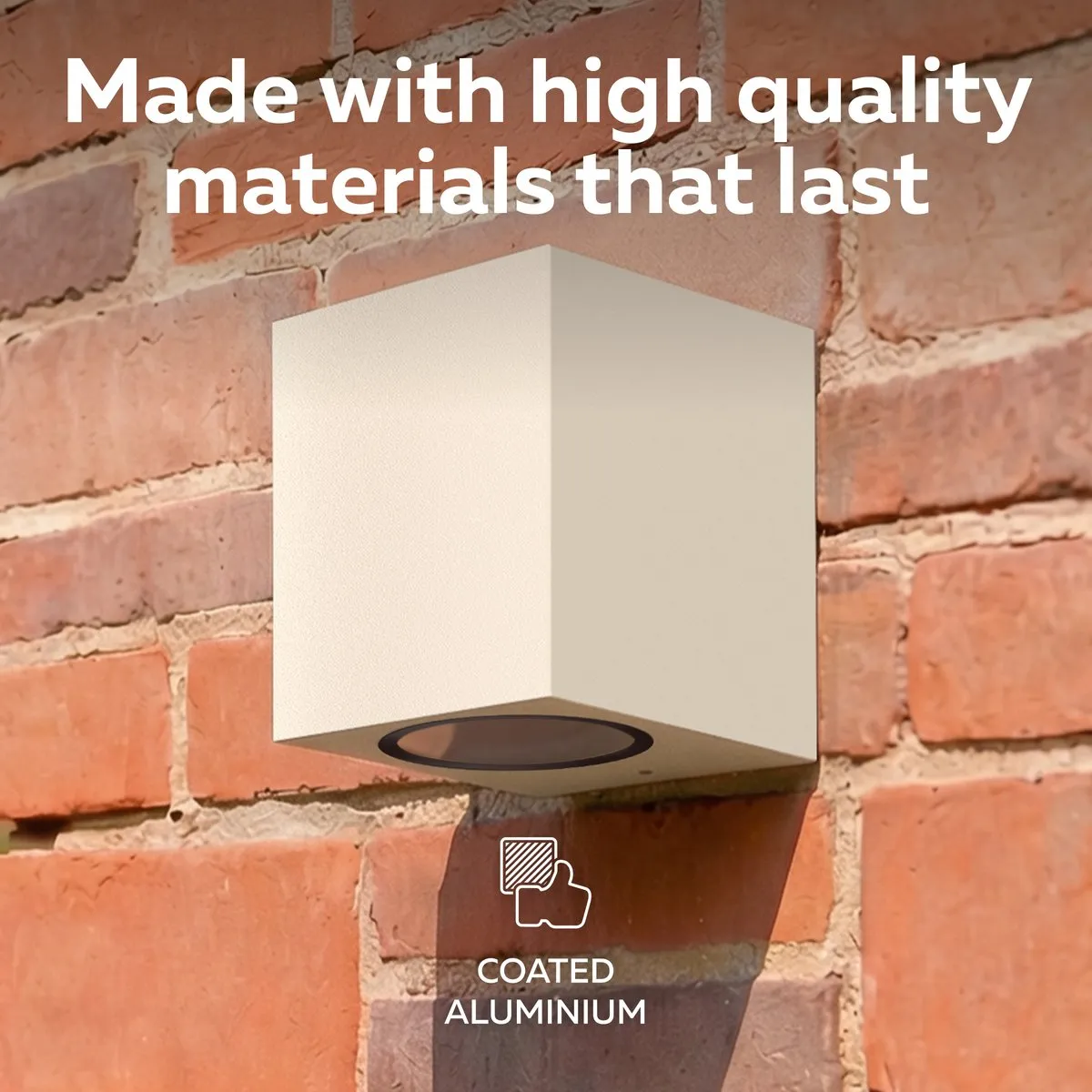 Calex Sanremo Wandlamp GU10 IP54 Zand - 2 Stuks