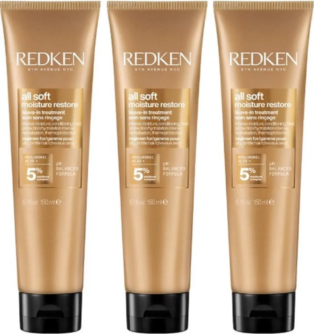 Redken All Soft Leave-In Treatment 3x150ml