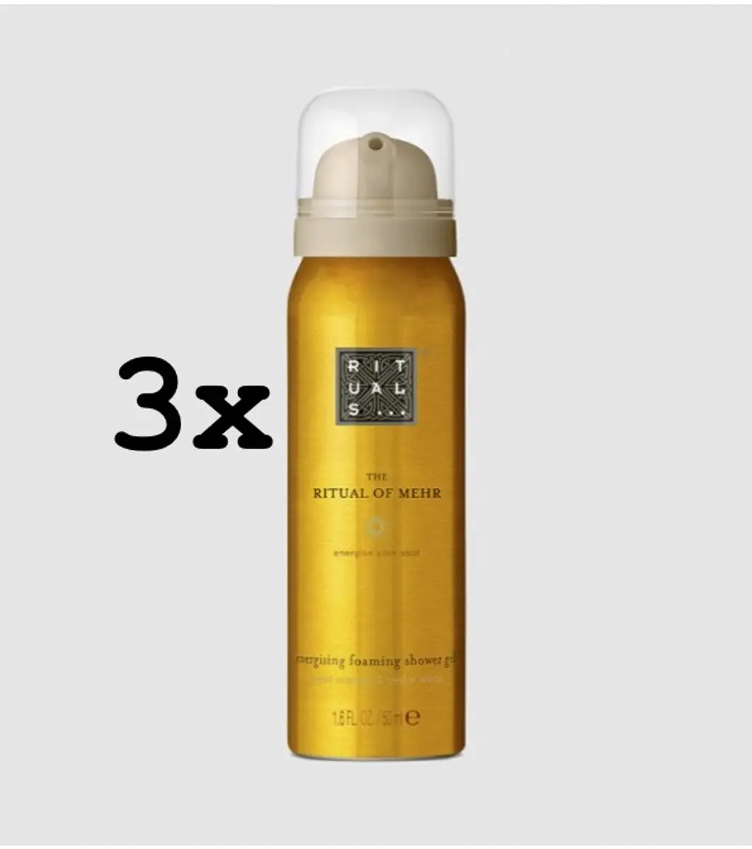 Rituals of Mehr Travel Foaming Shower Gel 150ml - 3x50ml