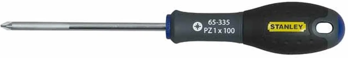 Stanley FatMax Pozidriv PZ1 Schroevendraaier 100mm - Geel