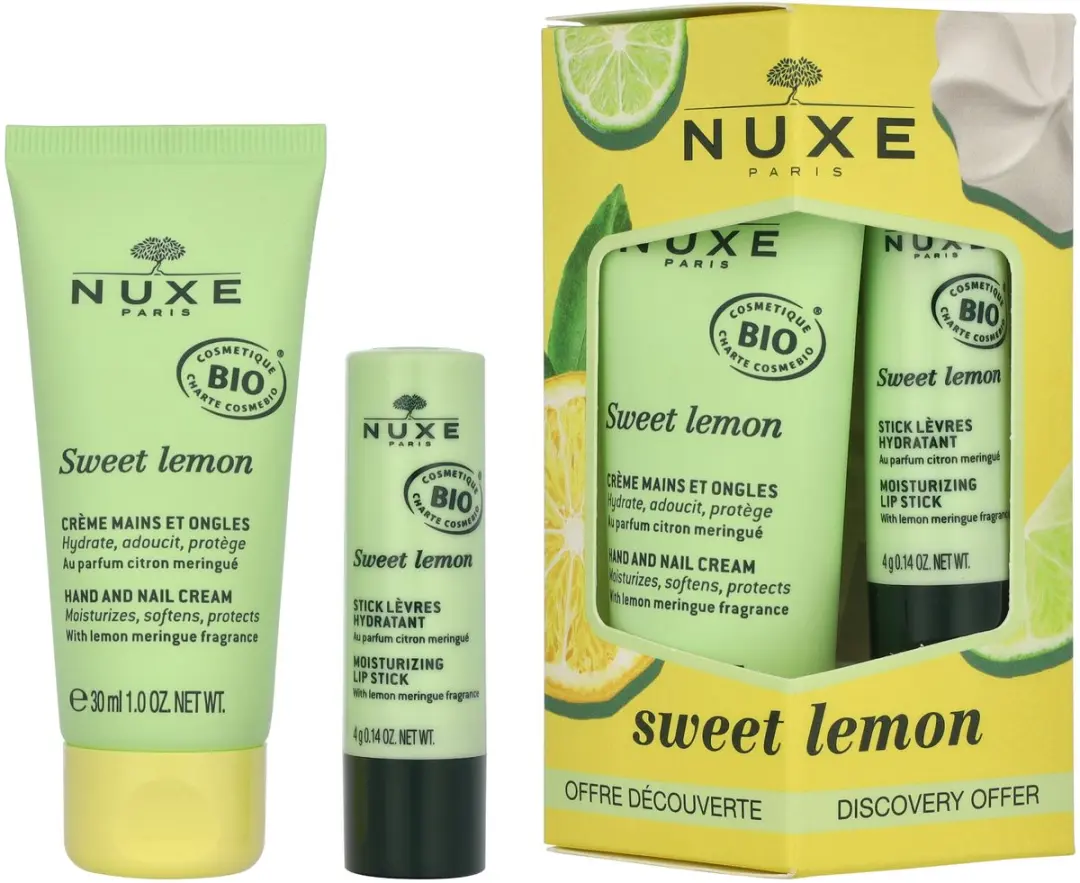 Nuxe Sweet Lemon Duo Hand- en Nagelcrème 30ml + Lippenbalsem - afbeelding 6 van 6