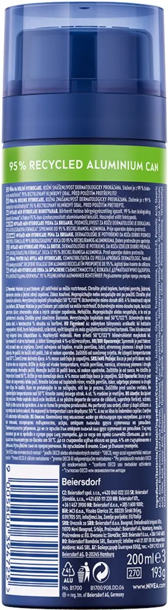 NIVEA MEN Hydrocare Scheerschuim 200ml