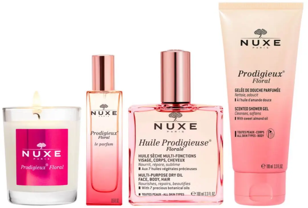 Nuxe Prodigieux Florale Set - 215ml (4x) - Happy in Pink