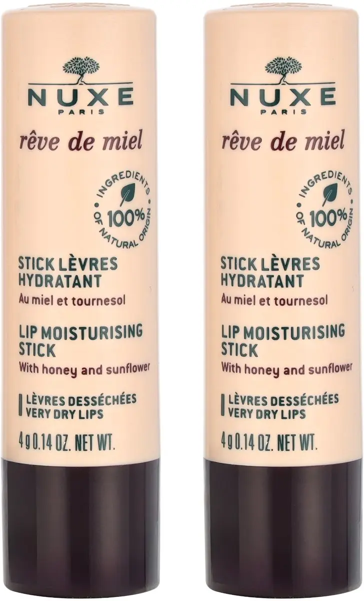Nuxe Reve De Miel Lip Moisturizing Stick Duo - 2x8ml