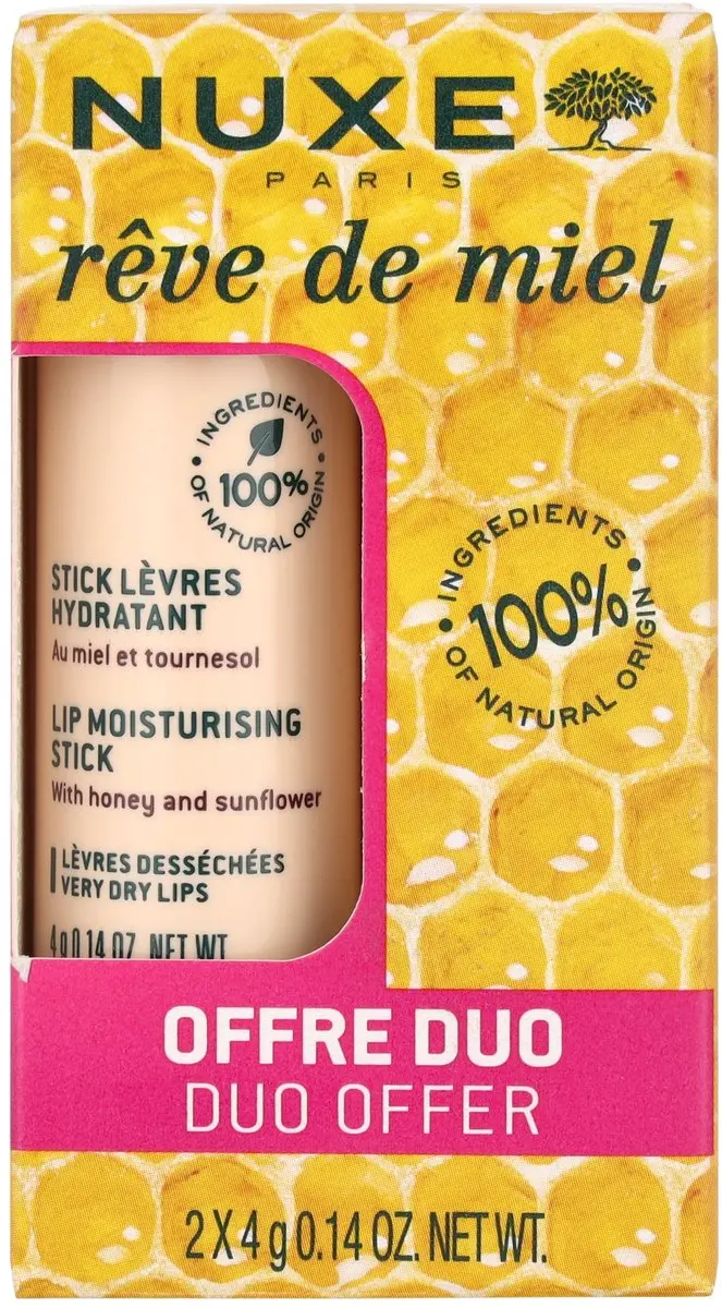 Nuxe Reve De Miel Lip Moisturizing Stick Duo