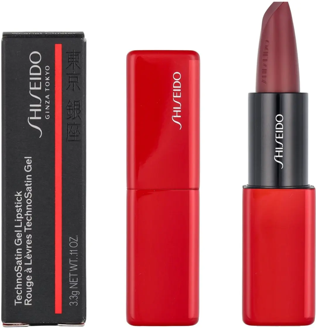 Shiseido Technosatin Gel Lipstick 411 Scarlet Cluster - 3.3g