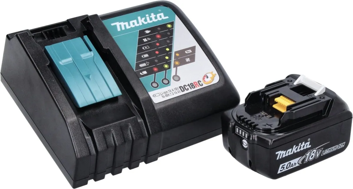 Makita DHG 180 Heteluchtpistool 18V - 550°C met accu 5,0Ah & oplader - afbeelding 4 van 5