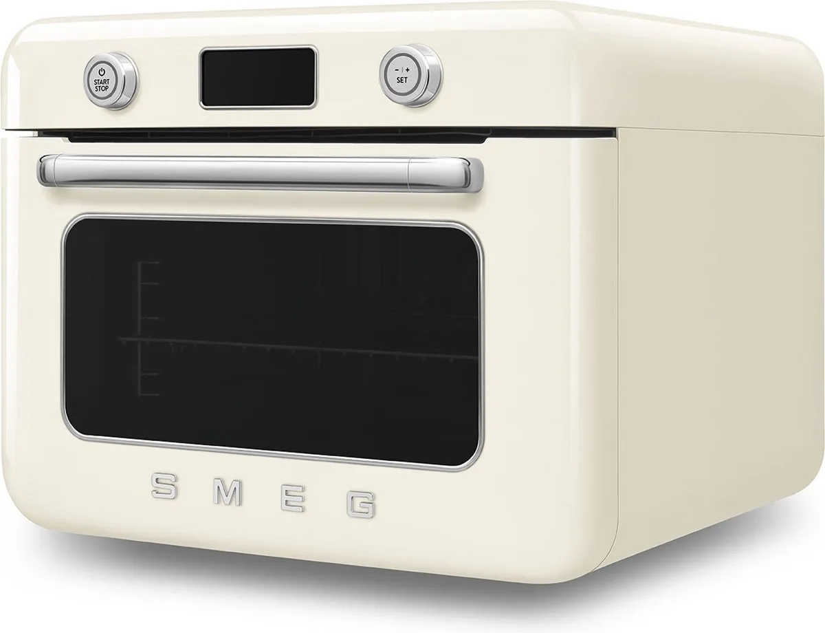 Smeg COF01CREU Vrijstaande Combi-Stoomoven 30L - Crème