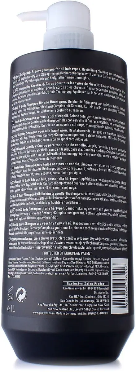 Goldwell Dual Senses Men Hair & Body Shampoo 1000ml