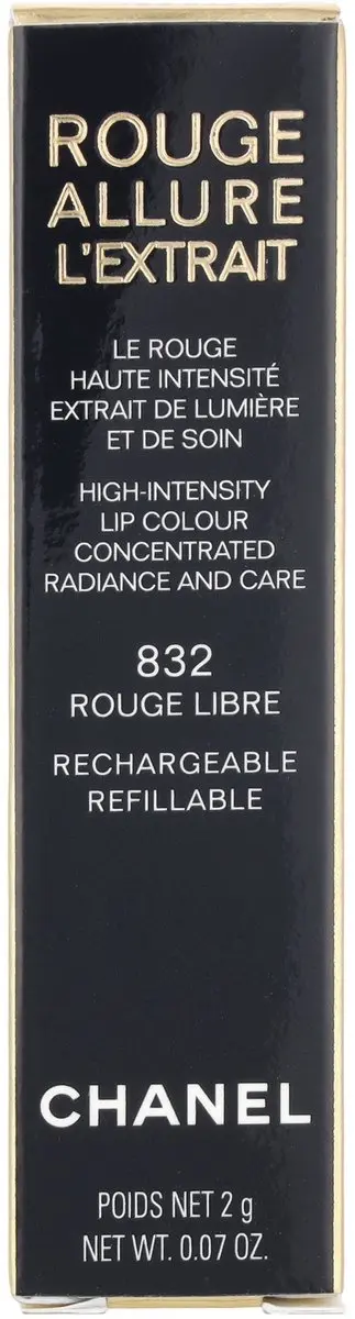 Chanel Rouge Allure L'Extrait Lipstick #Rouge Libre 832 - 2ml - Satijn - afbeelding 6 van 6