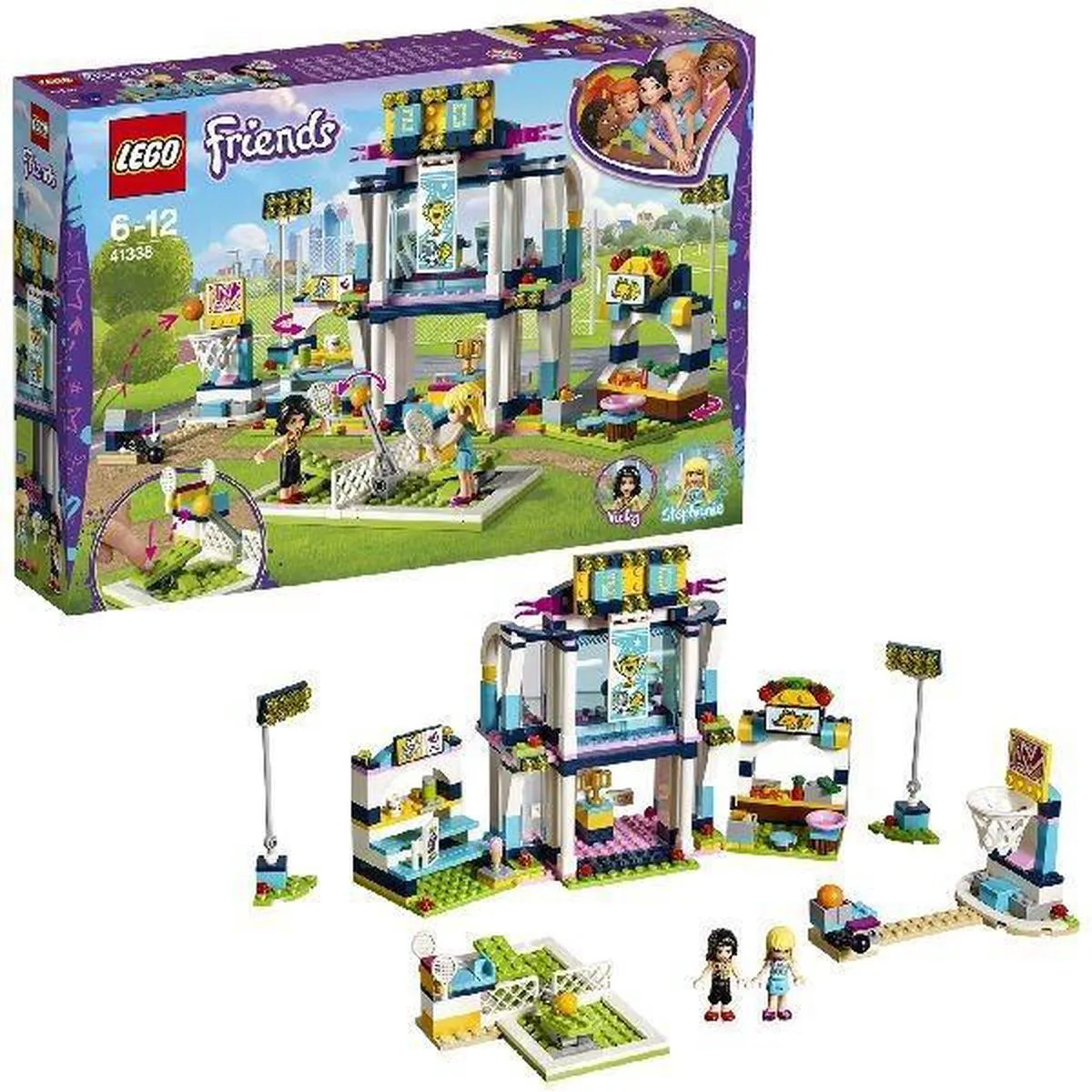 LEGO Friends Stephanie's Sportstadion 41338 - 460 Stukken - afbeelding 3 van 6
