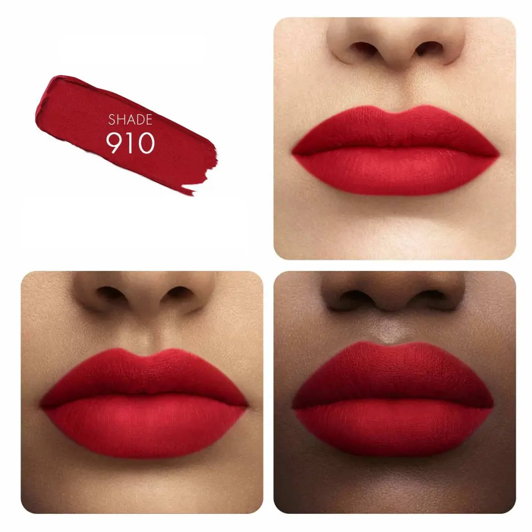 Guerlain Kiss Kiss Tender Matte Lipstick 910 Wanted Red - 2.8g