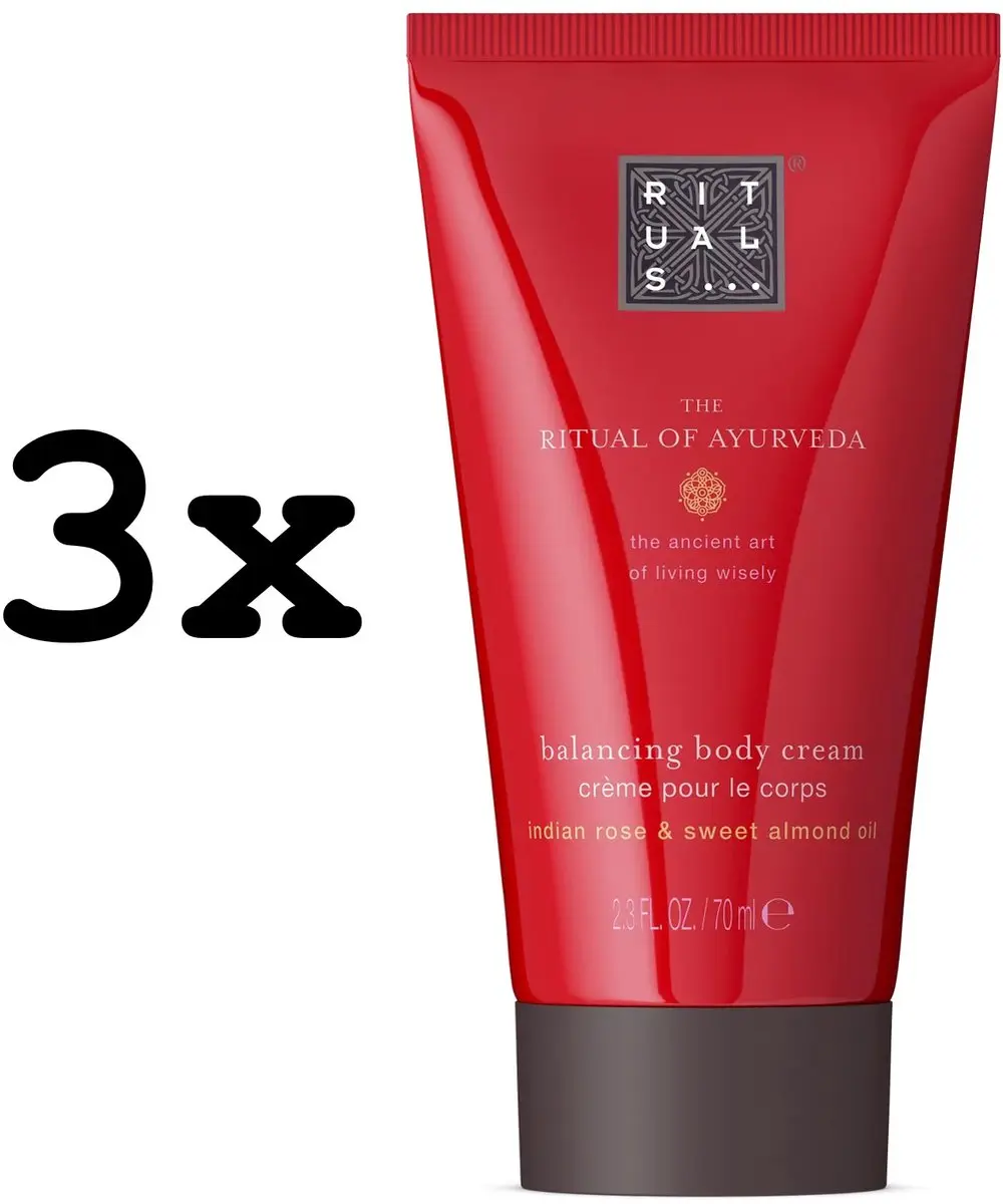 Rituals of Ayurveda Travel Body Cream 210ml - 3x70ml