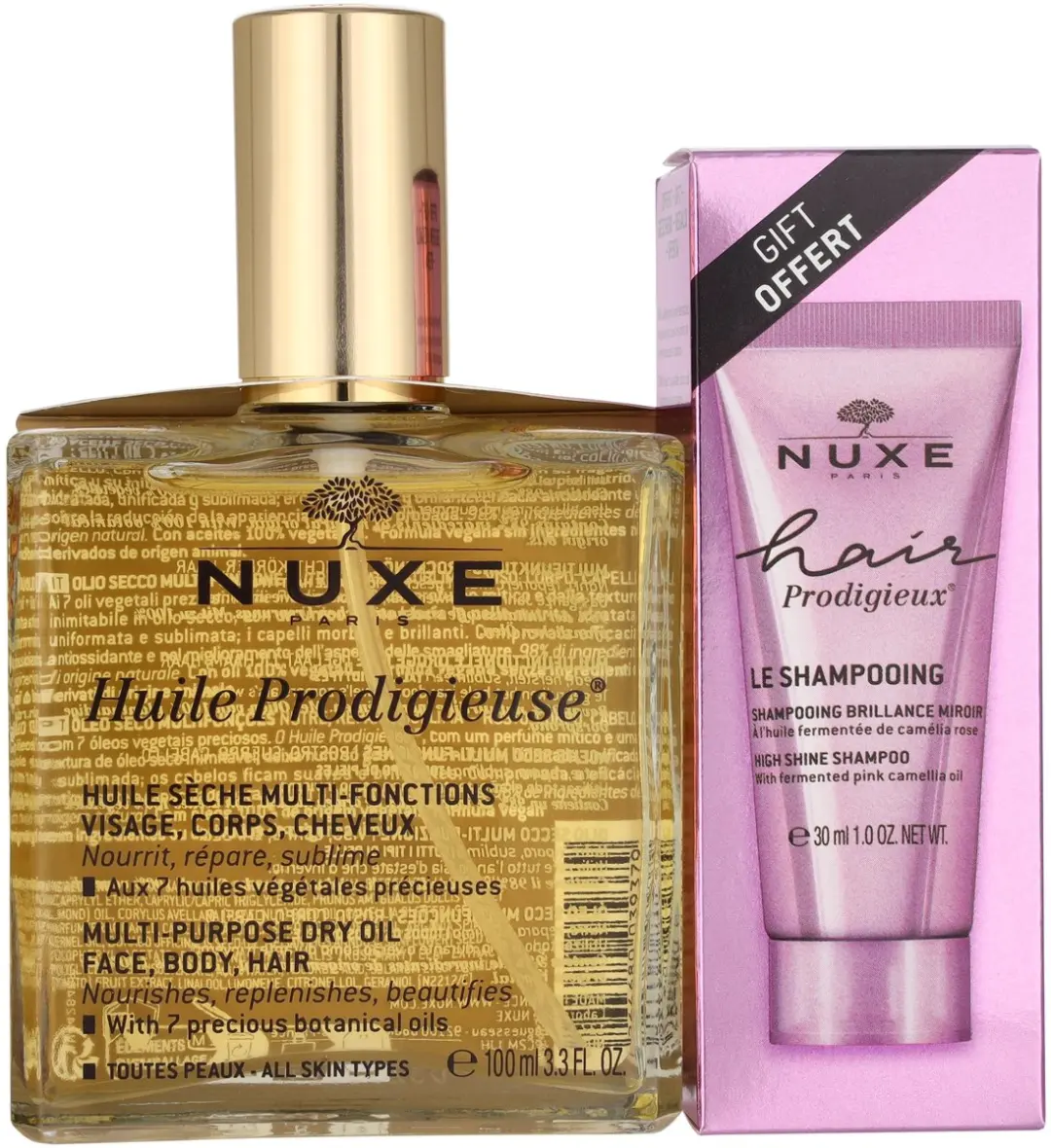 Nuxe Multi Purpose Dry Oil & Shampoo - 130ml (2x)