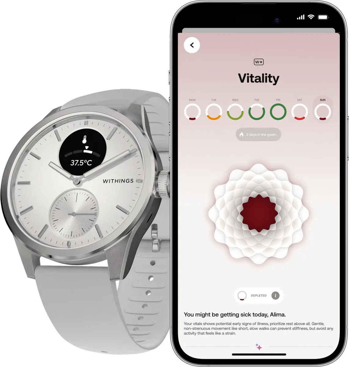 Withings ScanWatch 2 - 42mm - Hybride Smartwatch - Wit