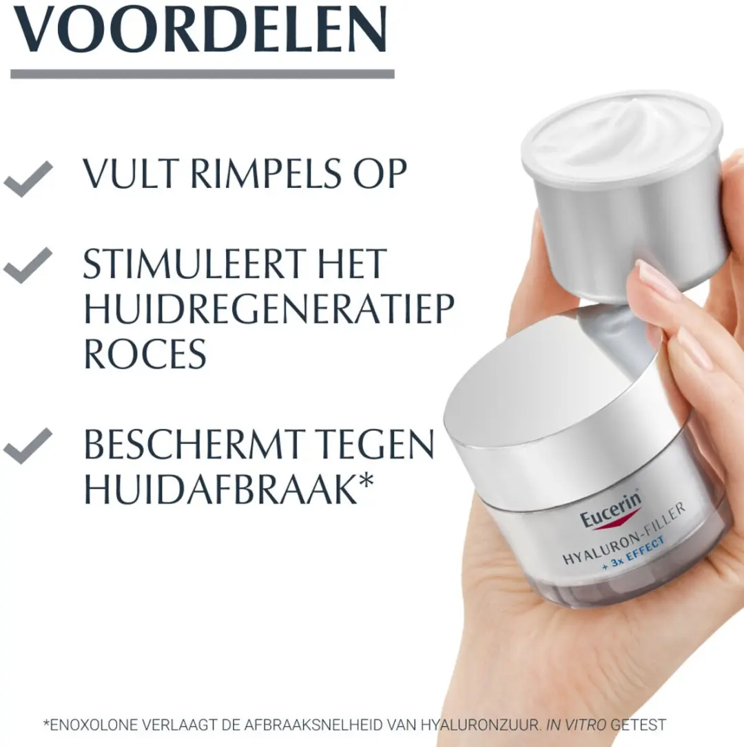 Eucerin Hyaluron-Filler Nachtcrème Navulling - 3x50ml