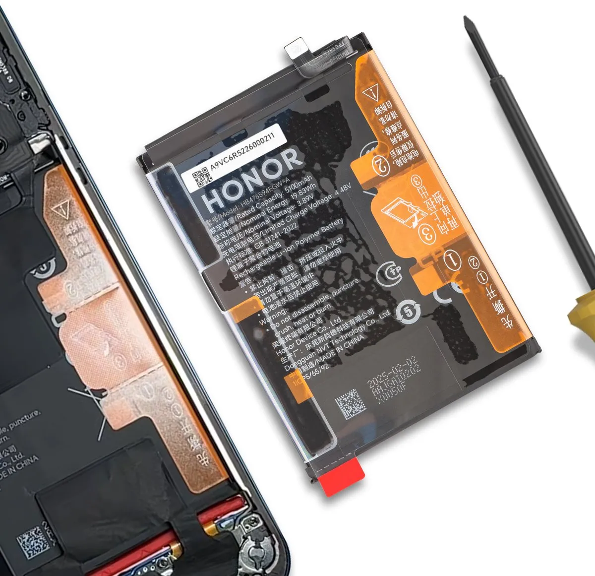 Honor Vervangende Batterij 5100mAh BAT-HNR-H400L - Zwart