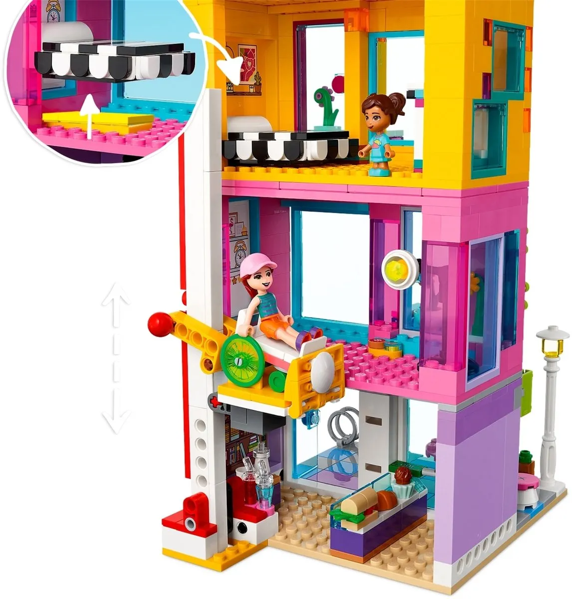 LEGO Friends Hoofdstraatgebouw 41704 - 1682 Stukken - afbeelding 3 van 6