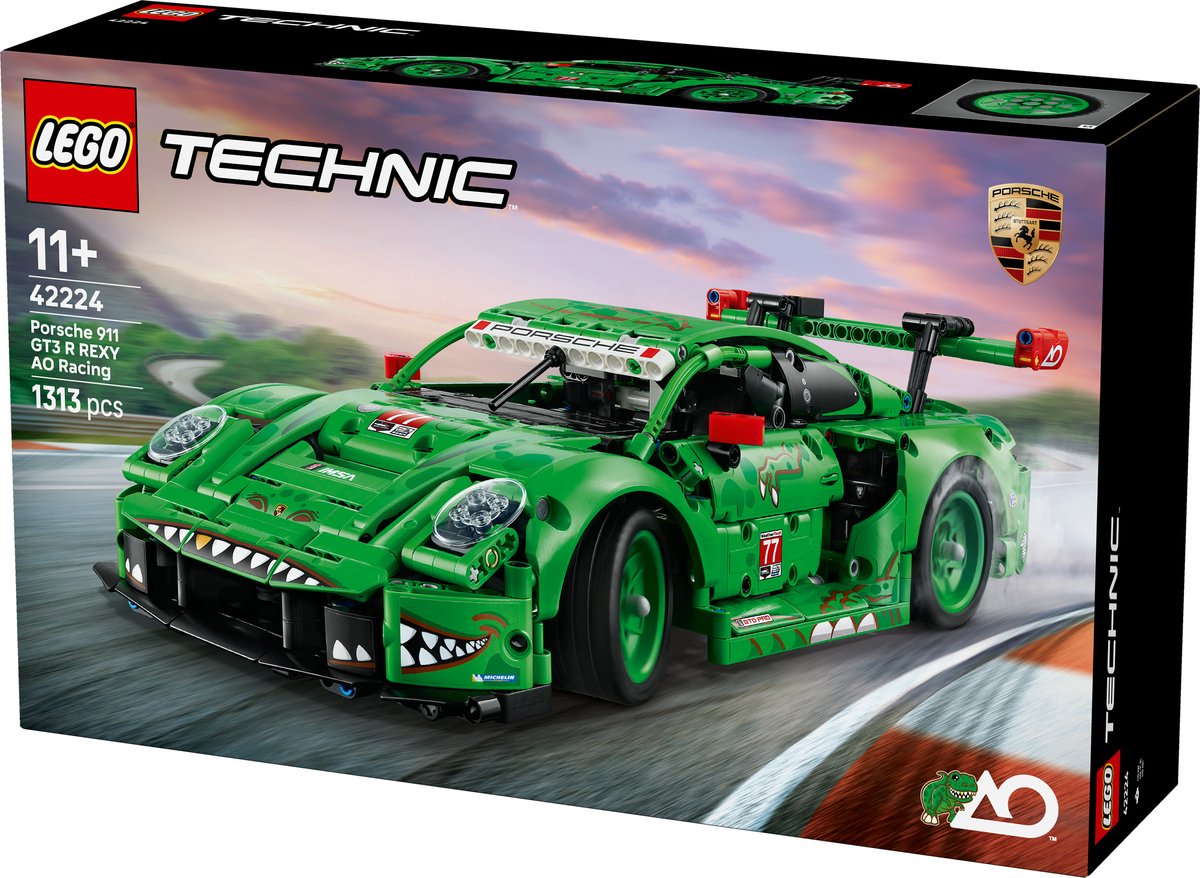 LEGO Technic Porsche 911 GT3 R REXY AO Racing raceauto speelgoed.