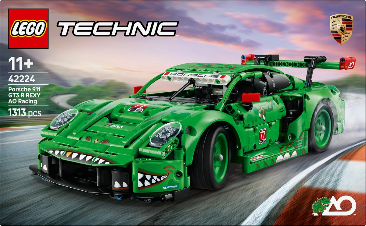 LEGO Technic Porsche 911 GT3 R REXY AO Racing raceauto speelgoed.