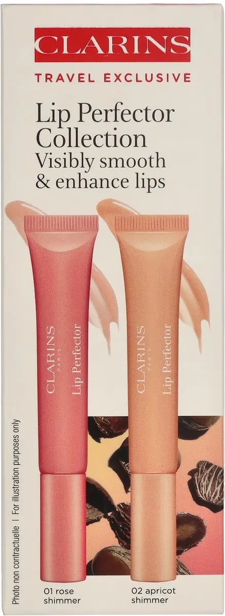 Clarins Lip Perfector Collection - 2x Lipgloss 12ml - Roze & Abrikoos