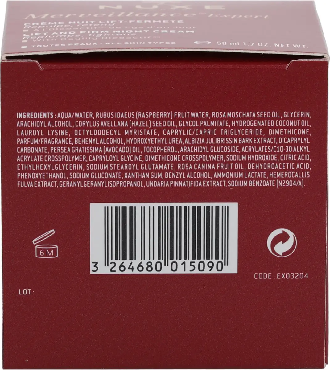 Nuxe Merveillance Expert Nachtcrème 50ml