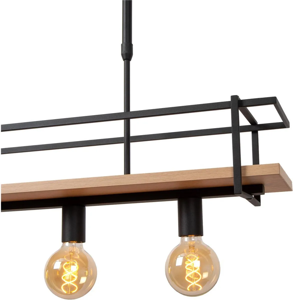 Lucide Milonga Hanglamp 4xE27 - Zwart