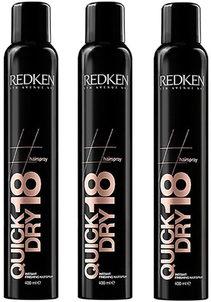 Redken Quick Dry 18 Haarspray - 3x 400ml