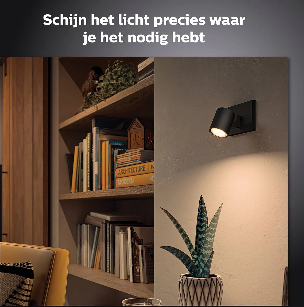 Philips Hue Runner Opbouwspot 1-spot - Zwart