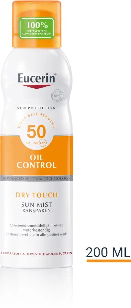 Eucerin Sun Oil Control Mist SPF 50 Transparant 200ml