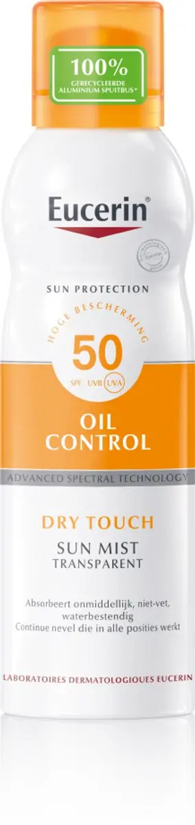 Eucerin Sun Oil Control Mist SPF 50 Transparant 200ml