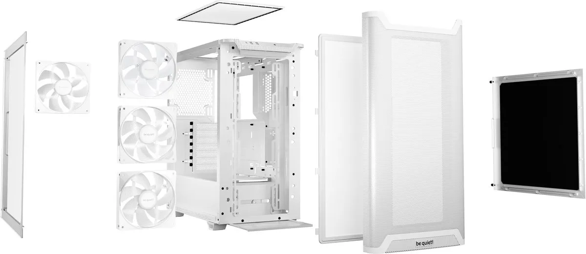 be quiet! Pure Base 501 LX ATX Behuizing - Wit - 4x 120/140mm ventilatoren
