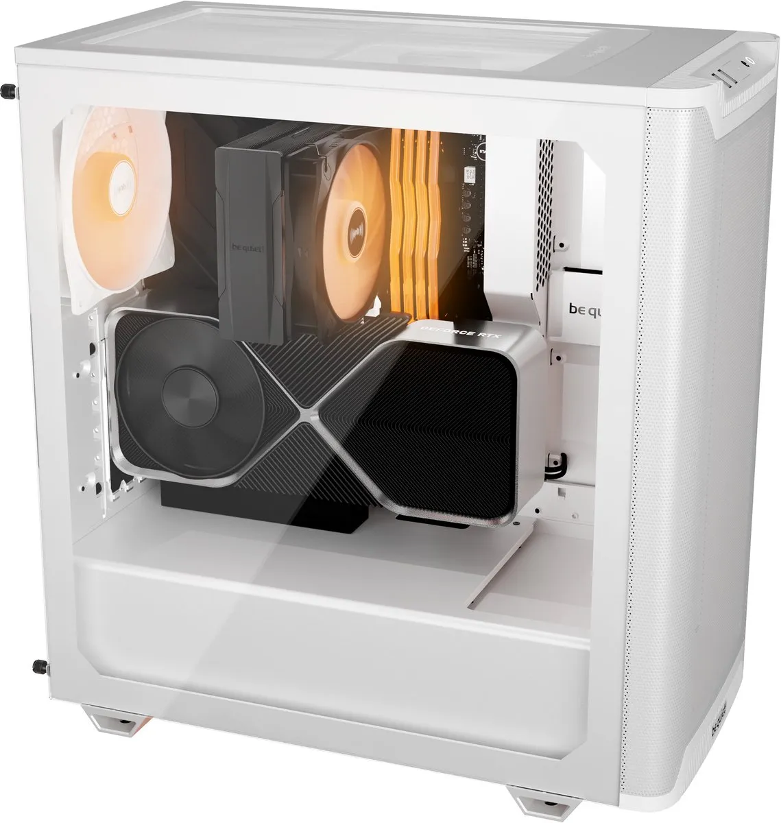 be quiet! Pure Base 501 LX ATX Behuizing - Wit - 4x 120/140mm ventilatoren