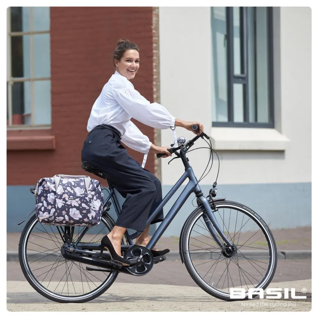 Basil Magnolia Enkele Fietstas 18L - Donkerblauw - afbeelding 6 van 6